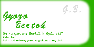 gyozo bertok business card